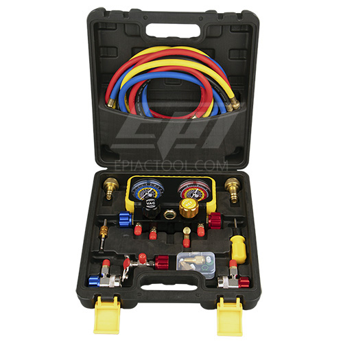 4 WAY A/C Manifold Gauge Set