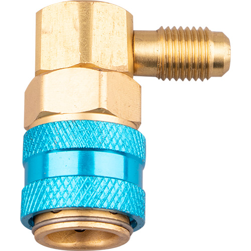 Quick coupler 90 degree  1/4 SAE male, low side