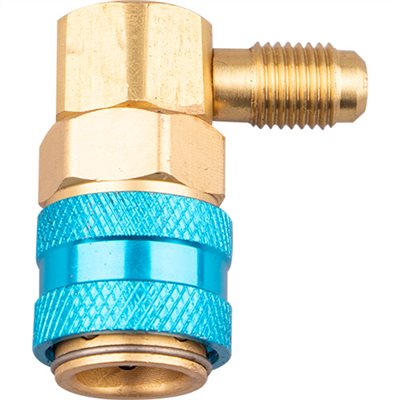 Quick coupler 90 degree  1/4 SAE male, low side
